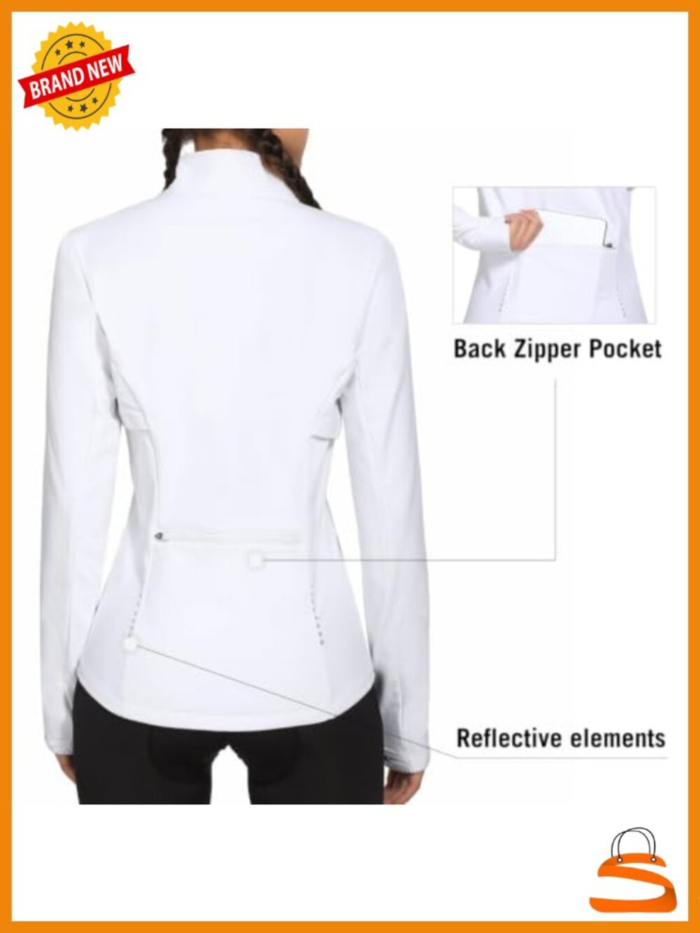 Fleece Running Jacket Water Resistant Full Zip Winter Cycling - Picture 3 of 6